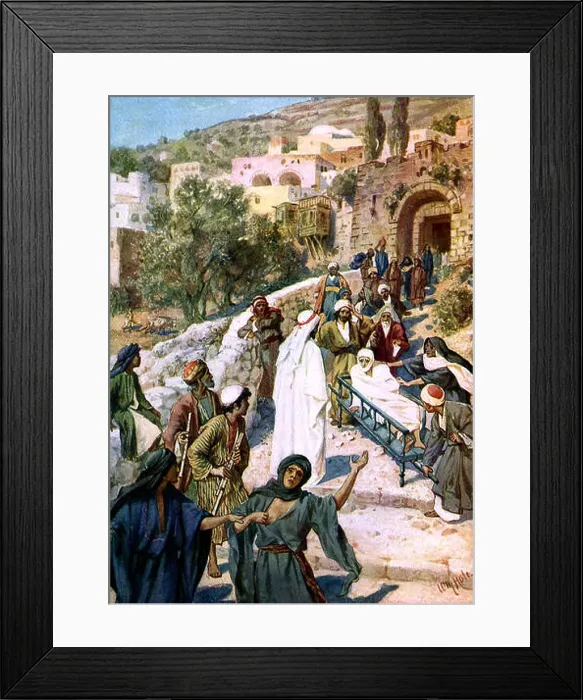 Framed Print : Jesus raises the son of the widow of Nain Framed Print : Jesus raises the son of the widow of Nain