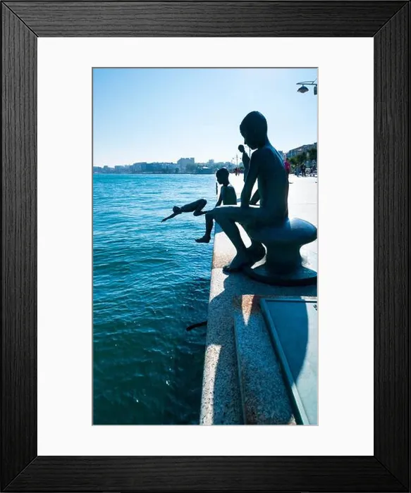 Framed Print : Los Raqueros Monument, Santander Bay, Santander, Cantabria, Spain, Europe Framed Print : Los Raqueros Monument, Santander Bay, Santander, Cantabria, Spain, Europe