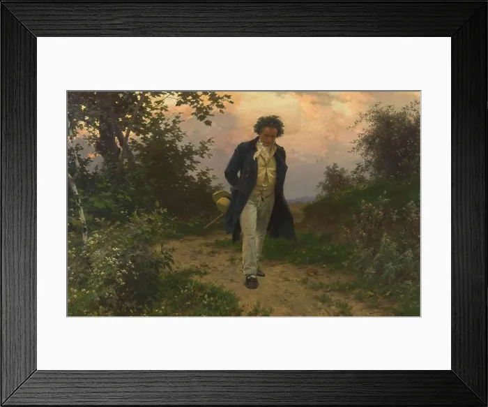 Framed Print : Ludwig van Beethoven on a walk, ca 1901. Found in the collection of Vienna Museum Framed Print : Ludwig van Beethoven on a walk, ca 1901. Found in the collection of Vienna Museum