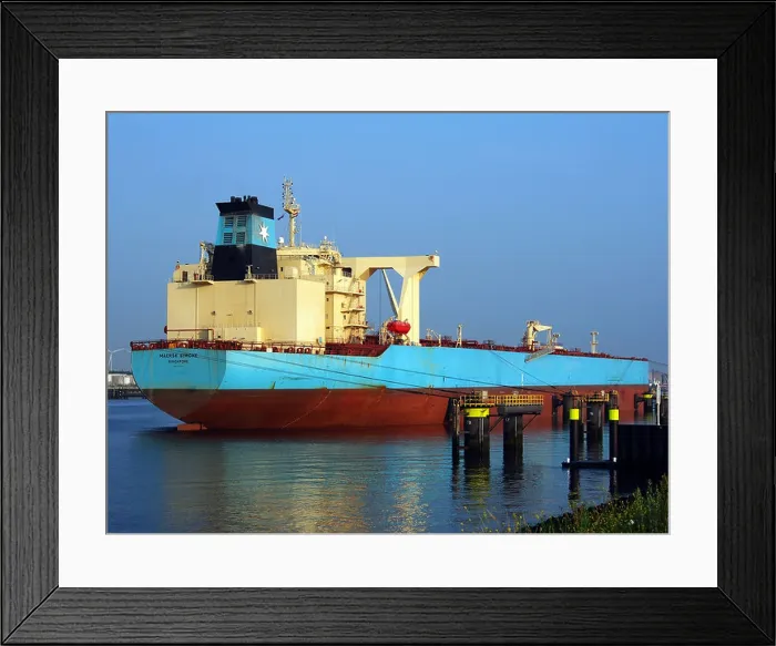 Framed Print : The MAERSK SIMONE is an oil tanker and cargo vessel identified by IMO number 9537769 Framed Print : The MAERSK SIMONE is an oil tanker and cargo vessel identified by IMO number 9537769