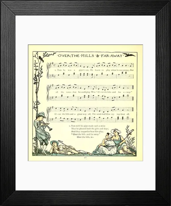 Framed Print : Over the Hills and Far Away From the Book The baby's opera : a book of old rhymes Framed Print : Over the Hills and Far Away From the Book The baby's opera : a book of old rhymes
