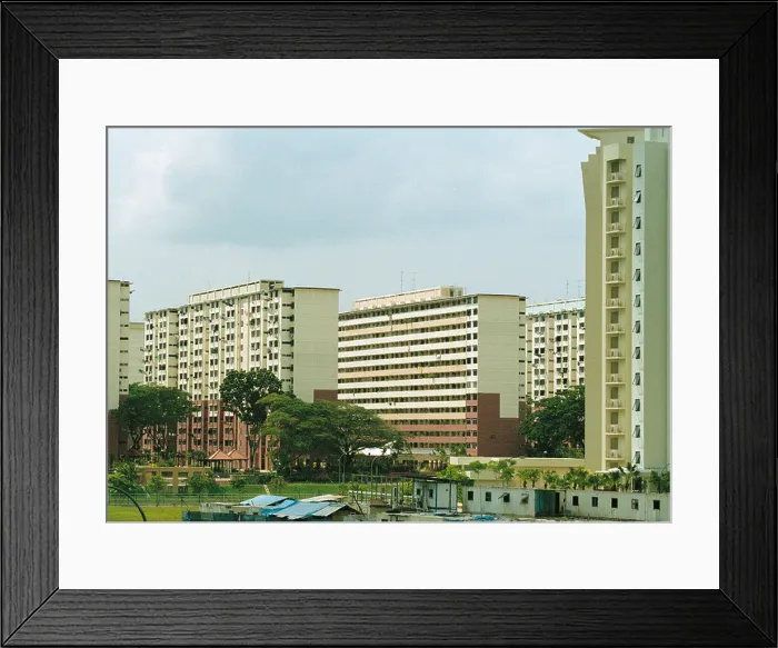 Framed Print : Modern apartment blocks in the outskirts of Singapore Framed Print : Modern apartment blocks in the outskirts of Singapore