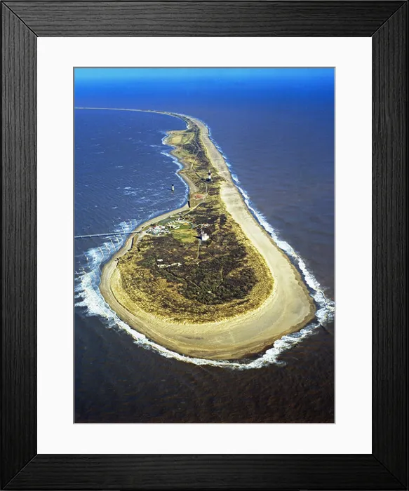 Framed Print : Aerial view of Spurn Head in The Humber, East Yorkshire, UK Framed Print : Aerial view of Spurn Head in The Humber, East Yorkshire, UK