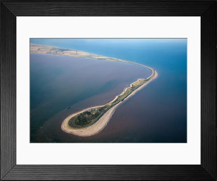 Framed Print : spurn point river humber east coast uk england aerial Framed Print : spurn point river humber east coast uk england aerial