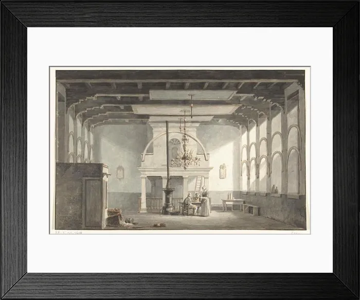 Framed Print : The room in the cleavor targets in Dordrecht where the national synod is held in the years 1618-1619 Framed Print : The room in the cleavor targets in Dordrecht where the national synod is held in the years 1618-1619