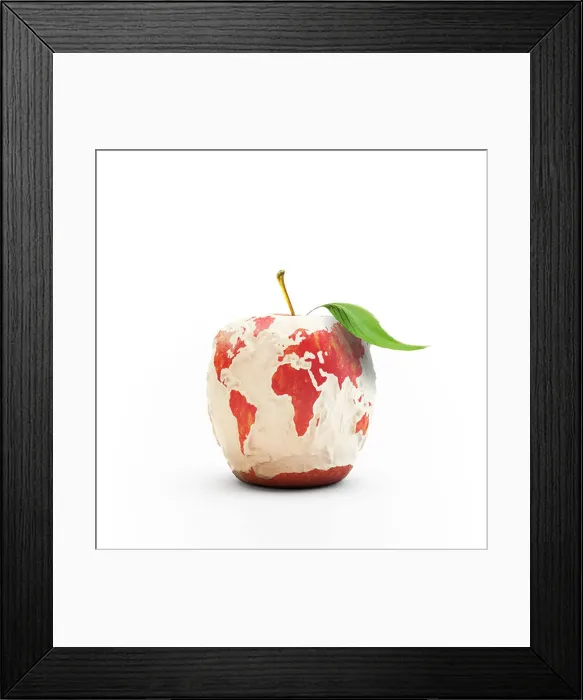 Framed Print : Food miles, conceptual artwork Framed Print : Food miles, conceptual artwork