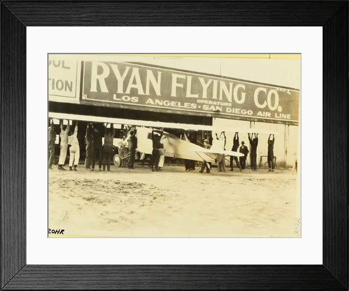 Framed Print : This image shows the attachment of the wing to the Spirit of St