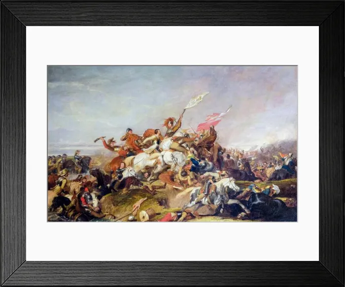 Framed Print : The Battle of Marston Moor, 2nd July 1644, English Civil War, painting in oil on canvas by John Barker, before 1886 Framed Print : The Battle of Marston Moor, 2nd July 1644, English Civil War, painting in oil on canvas by John Barker, before 1886