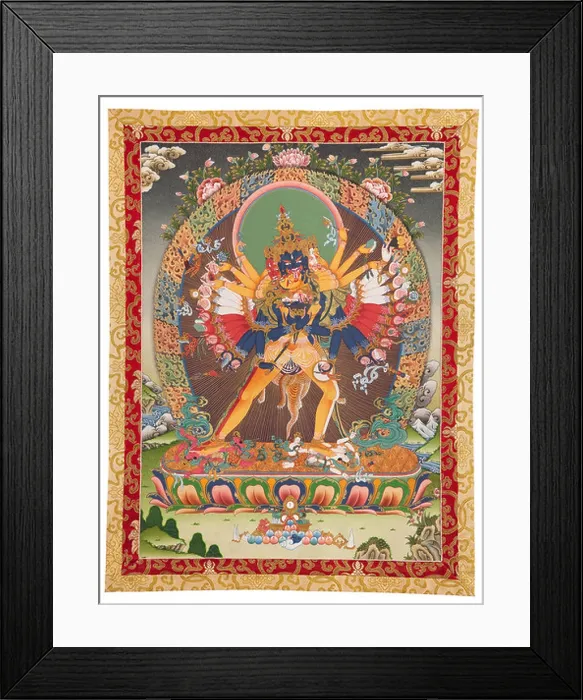 Framed Print : Tibetan thangka with Kalachakra Framed Print : Tibetan thangka with Kalachakra