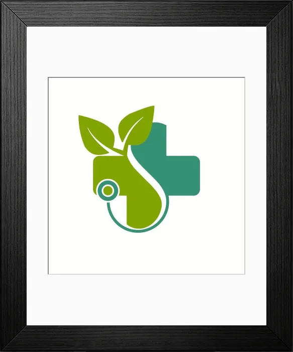 Framed Print : Pharmacy doctor plus logo and sign symbols Framed Print : Pharmacy doctor plus logo and sign symbols