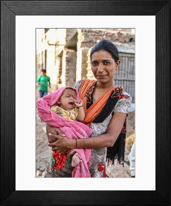 Framed Print : Portraits of women and children of Rajasthan Framed Print : Portraits of women and children of Rajasthan