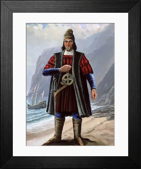 Framed Print : Bartolomeu Dias. Portrait of the Portuguese explorer and mariner Framed Print : Bartolomeu Dias. Portrait of the Portuguese explorer and mariner