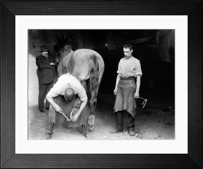 Framed Print : Blacksmith, Beckenham early 1900s Framed Print : Blacksmith, Beckenham early 1900s