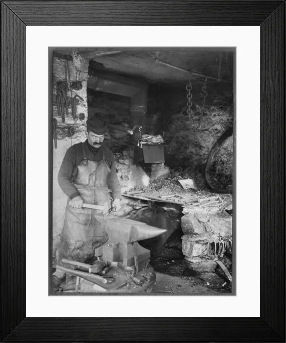 Framed Print : Erzgebirge, Dorfschmiede Technical Catalog