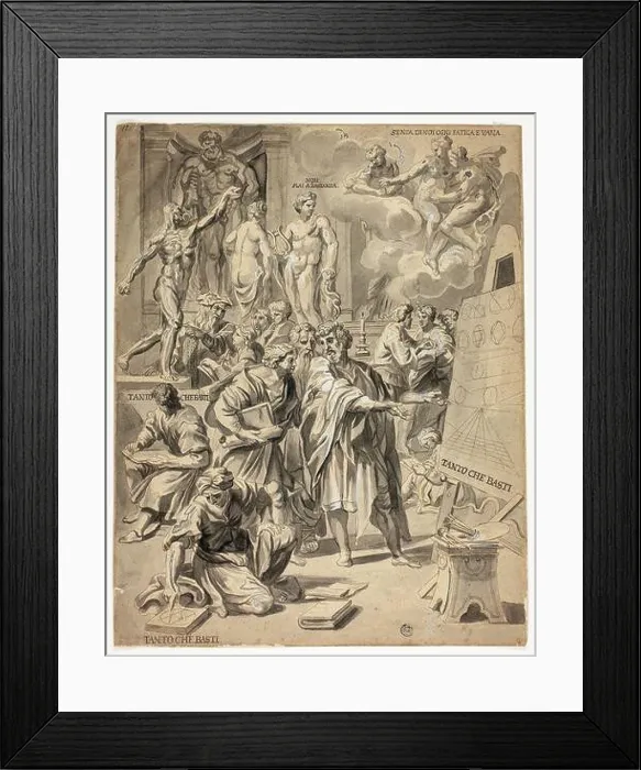 Framed Print : Carlo Maratti. Allegorical Scene in Artist's Studio Framed Print : Carlo Maratti. Allegorical Scene in Artist's Studio