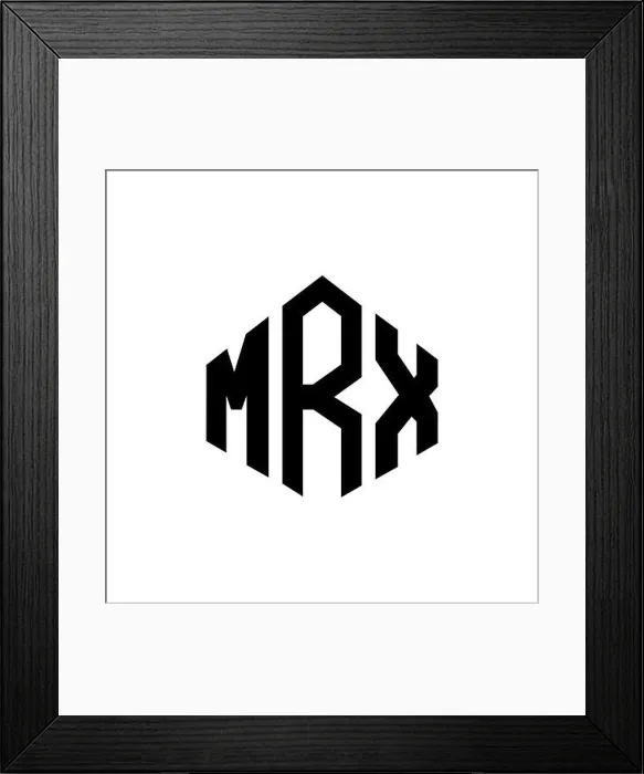 Framed Print : MRX letter logo design with polygon shape Framed Print : MRX letter logo design with polygon shape