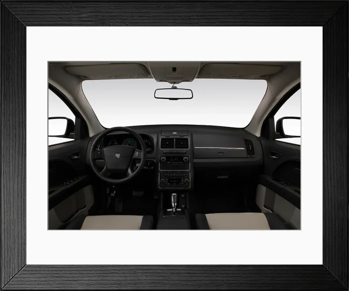 Framed Print : 2009 Dodge Journey R / T in Red - Dashboard, center console, gear shifter view Framed Print : 2009 Dodge Journey R / T in Red - Dashboard, center console, gear shifter view