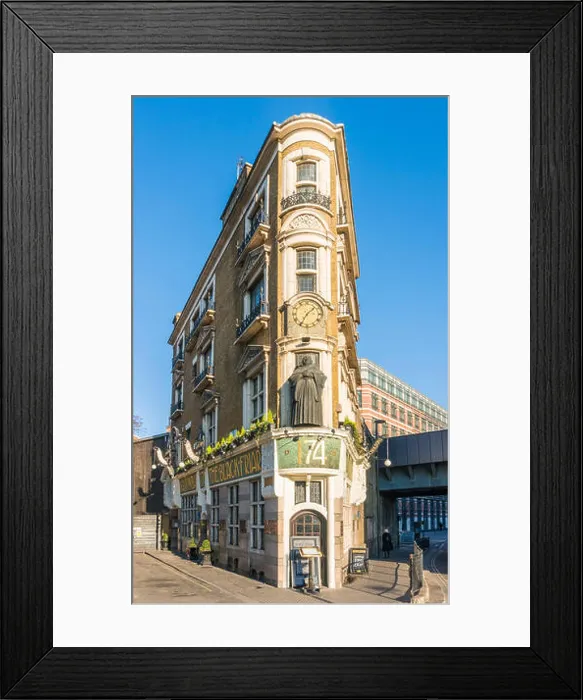 Framed Print : Blackfriars London england The black friar pub blackfriars bridge queen victoria street Blackfriars vicotria embankment