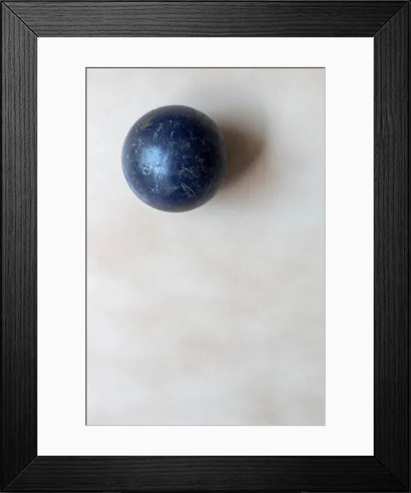 Framed Print : Sphere of different colors. Roller hockey ball resting on the skating rink