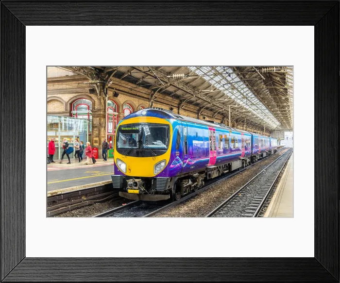 Framed Print : Local train at Preston station - England Framed Print : Local train at Preston station - England