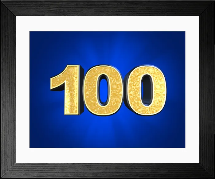 Framed Print : Golden number - 100 Framed Print : Golden number - 100