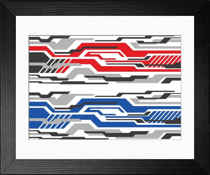 Framed Print : racing car body wrap sticker design vector Framed Print : racing car body wrap sticker design vector