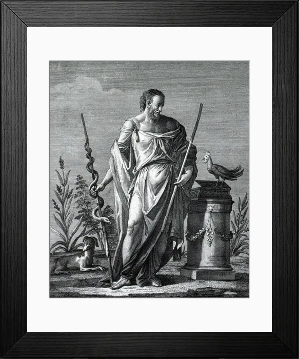 Framed Print : Aesculapius, Greek God of Medicine and Healing Framed Print : Aesculapius, Greek God of Medicine and Healing