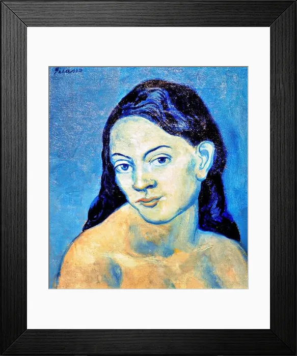 Framed Print : Head of a Woman, 1903 (Painting) by Artist Picasso, Pablo (1881-1973) Spanish Framed Print : Head of a Woman, 1903 (Painting) by Artist Picasso, Pablo (1881-1973) Spanish