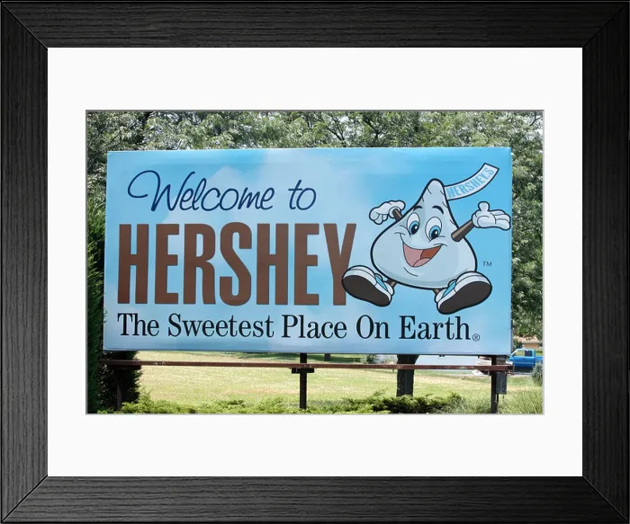 Framed Print : Hershey is the sweetest place, the home of Hershey's Chocolate Factory Framed Print : Hershey is the sweetest place, the home of Hershey's Chocolate Factory