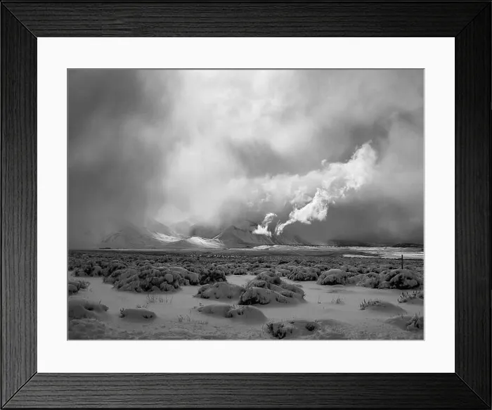 Framed Print : A winter snow storm retreats in the Eastern Sierras Framed Print : A winter snow storm retreats in the Eastern Sierras