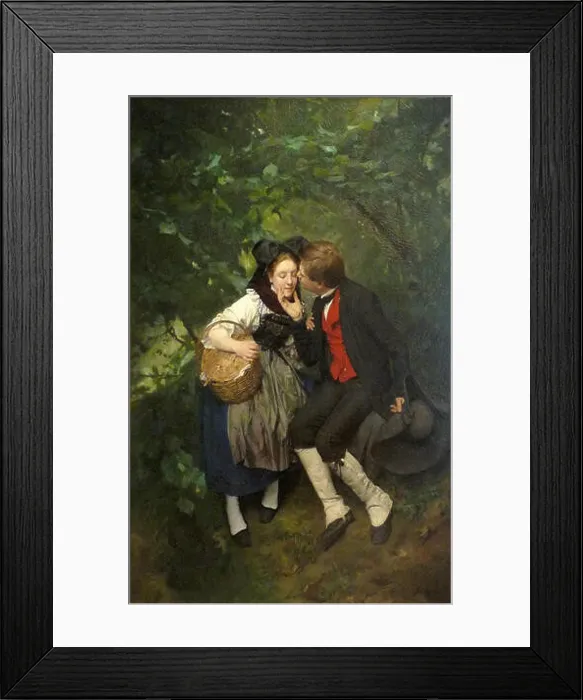 Framed Print : Wencker Joseph - Sous La Feuillée Framed Print : Wencker Joseph - Sous La Feuillée