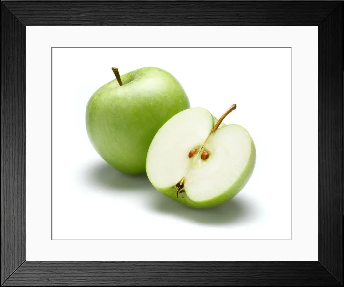 Framed Print : granny smiths apples for cut out Framed Print : granny smiths apples for cut out