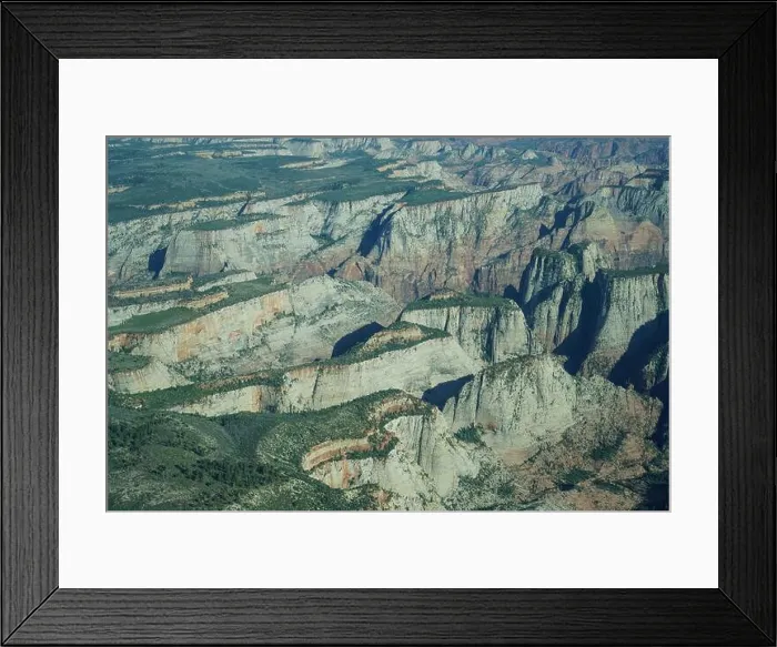 Framed Print : View of Zion National Park from above Framed Print : View of Zion National Park from above