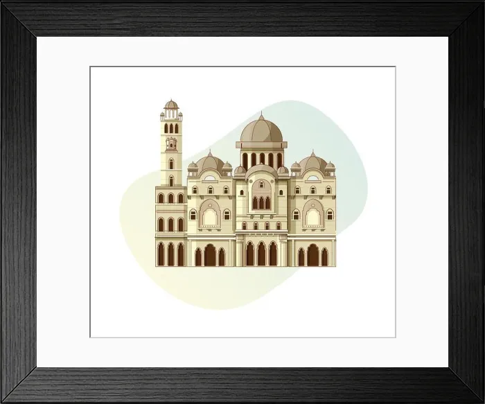 Framed Print : Historical Icon Vadodara City - Laxmi Vilas Palace - Icon Illustration as EPS 10 File Framed Print : Historical Icon Vadodara City - Laxmi Vilas Palace - Icon Illustration as EPS 10 File