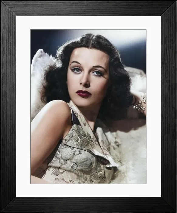 Framed Print : Hedy Lamarr by Robert Coburn (United Artists, 1938). Portrait Still : publicity photo colorized