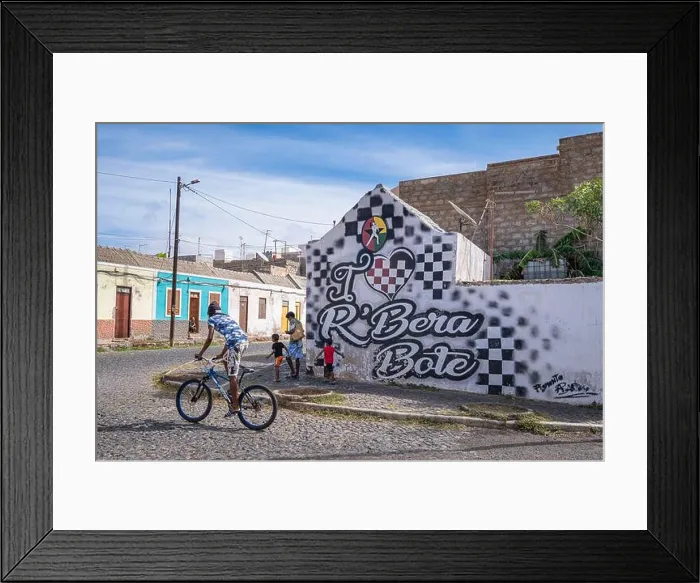 Framed Print : Cape Verde, Sao Vicente island, Mindelo, Ribeira Bote district Framed Print : Cape Verde, Sao Vicente island, Mindelo, Ribeira Bote district