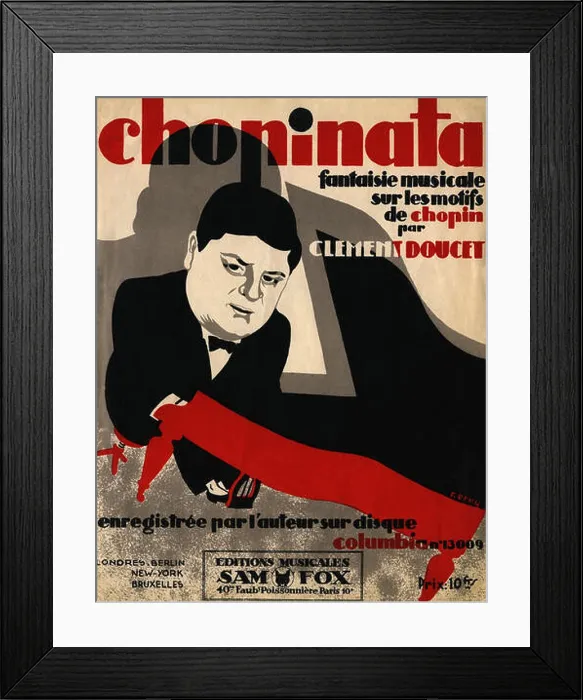 Framed Print : Chopinata Score Cover for Fantaisie Musicale sur les motifs de chopin par Clement Doucet Framed Print : Chopinata Score Cover for Fantaisie Musicale sur les motifs de chopin par Clement Doucet