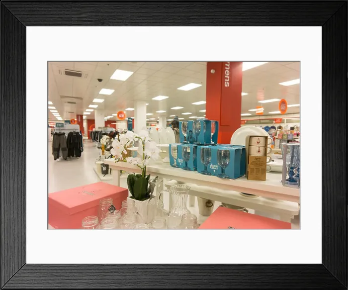 Framed Print : Inside T.K Max store in Blackpool Framed Print : Inside T.K Max store in Blackpool