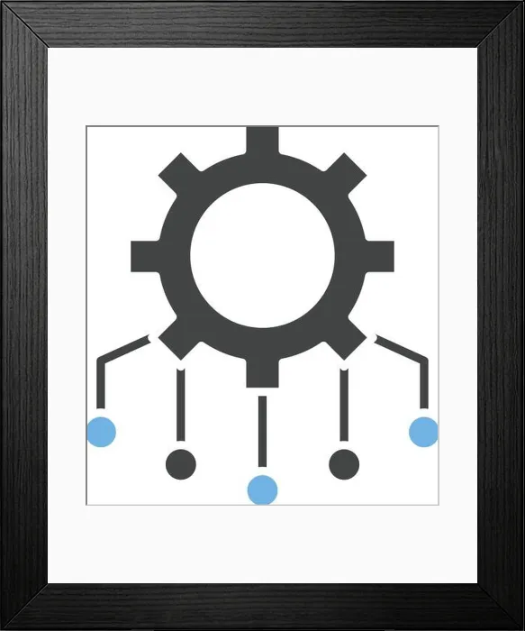 Framed Print : Resource Allocation Icon Image Framed Print : Resource Allocation Icon Image