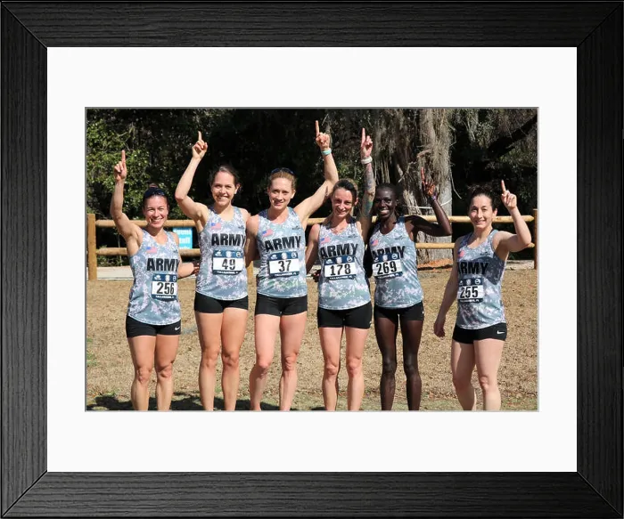 Framed Print : From left to right, Army cross country teammates Sgt Framed Print : From left to right, Army cross country teammates Sgt