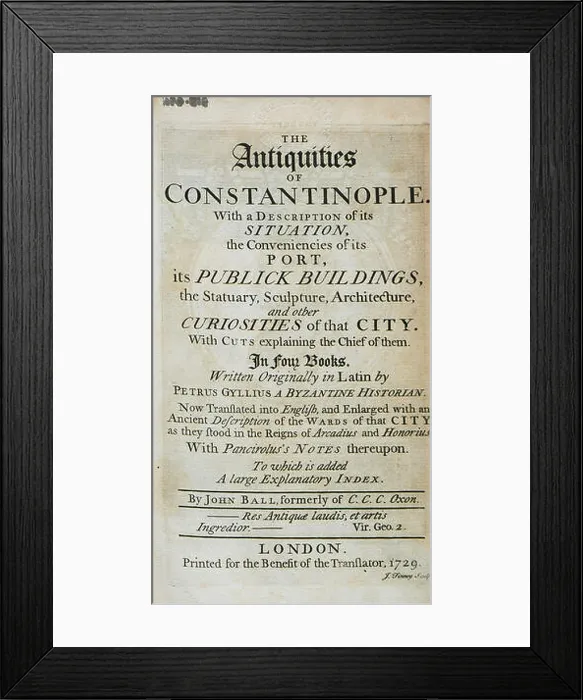 Framed Print : English: The Antiquities of Constantinople Framed Print : English: The Antiquities of Constantinople