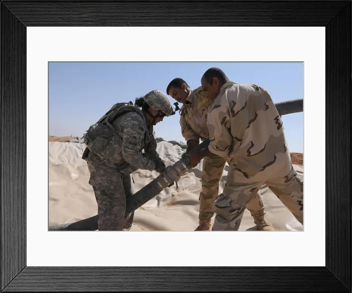 Framed Print : Sgt. Karoll Echeverri, a petroleum fuel specialist with the 2nd Brigade Framed Print : Sgt. Karoll Echeverri, a petroleum fuel specialist with the 2nd Brigade