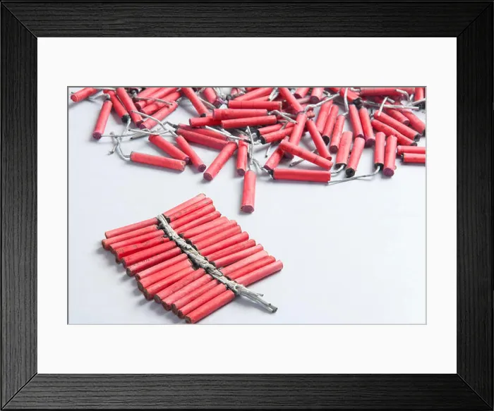 Framed Print : Close-up of firecrackers Framed Print : Close-up of firecrackers
