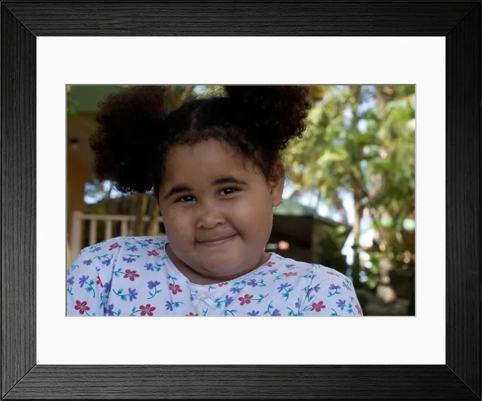 Framed Print : fat girl smiling
