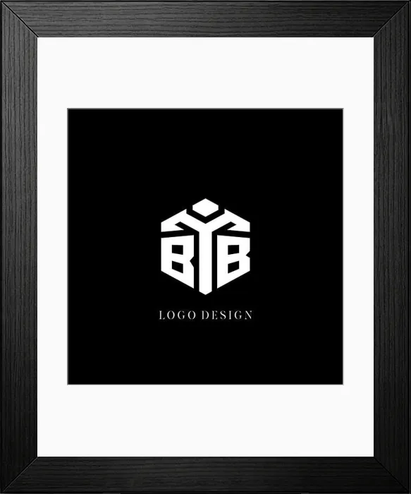 Framed Print : Initial BB logo hexagon shape geometric style vector graphic Framed Print : Initial BB logo hexagon shape geometric style vector graphic