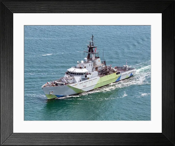 Framed Print : Aerial view of HMS Mersey (P283), a Batch 1 River class OPV operated by the Royal Navy (RN) Framed Print : Aerial view of HMS Mersey (P283), a Batch 1 River class OPV operated by the Royal Navy (RN)