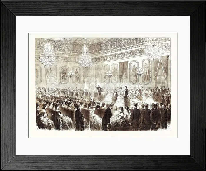 Framed Print : Concert in the Salle Des Marechaux at the Tuileries Paris France 1869 Framed Print : Concert in the Salle Des Marechaux at the Tuileries Paris France 1869