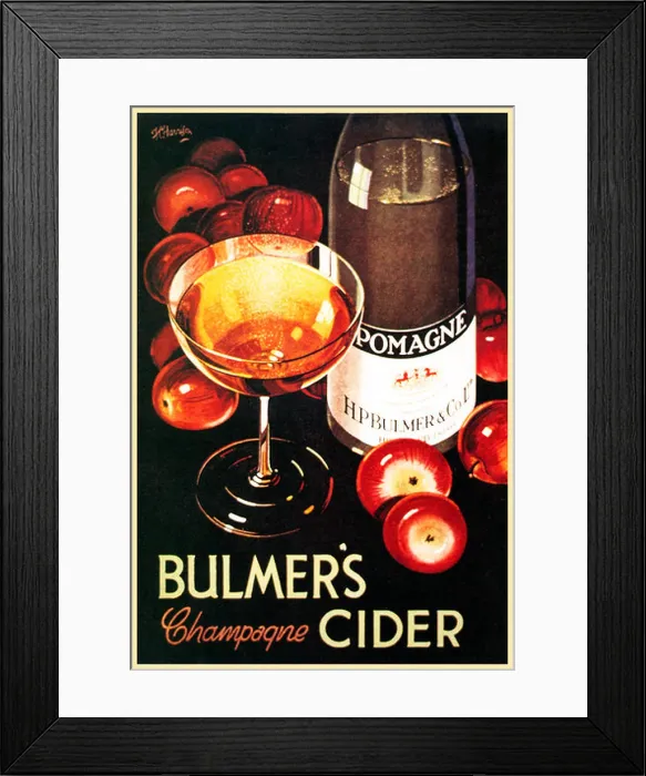 Framed Print : Bulmers Champagne Cider 1934 poster for the English up market cider sold as Pomagne Framed Print : Bulmers Champagne Cider 1934 poster for the English up market cider sold as Pomagne