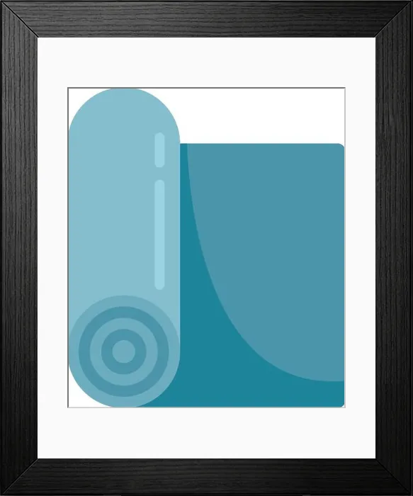 Framed Print : Yoga mat icon. Flat illustration of Yoga mat vector icon isolated on white background Framed Print : Yoga mat icon. Flat illustration of Yoga mat vector icon isolated on white background