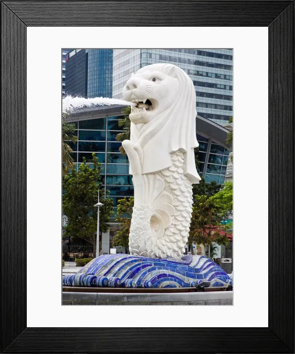 Framed Print : Merlion Statue Singapore